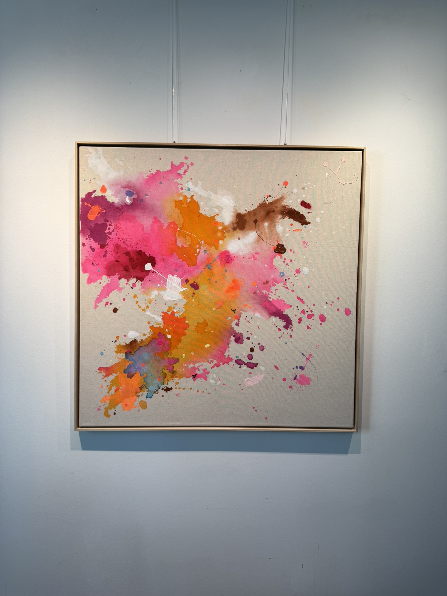 Neonrauschen - Signal, 2026, Acryl auf roher Baumwollleinwand, Ansicht 5